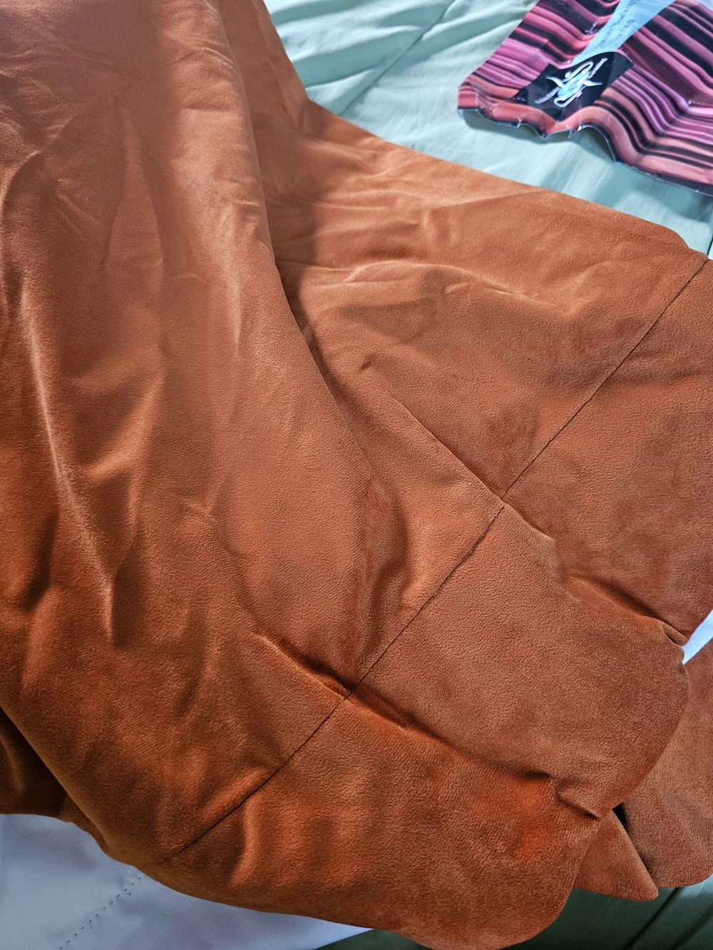 Exclusive Fabrics Rust Orange Velvet Blackout Curtain Panel 50x108 Single